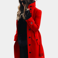 Elke | Women's Fall High Collar Trench Coat