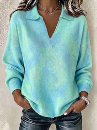 Women Abstract Long Sleeve Comfy Casual Sweater