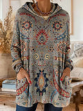 Vintage Ethnic Hoodie Long Sleeve Hoodie