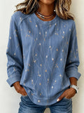 Casual Elegant Abstract Graphic Crew Neck Long Sleeve Sweatshirt