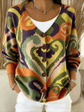 Regular Casual Fit V Neck Elegant Knit Top