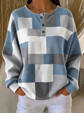 Casual Abstract Crew Neck Long Sleeve Sweatshirt