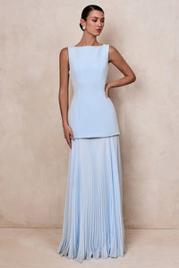 LIANA | PLEATED HIGH MAXI DRESS