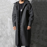 Erik | Men's Long Hooded Snap Button Coat