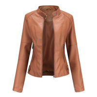 Kirsten | Women's Faux Leather Zip Biker Jacket