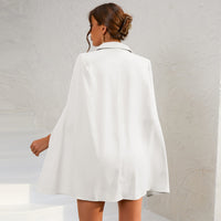 Britta | Women's Cape Blazer Mini Dress with Gold Buttons