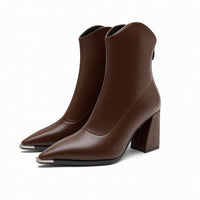 Jasmin | Women's Spring Pointed Toe Heeled Ankle Boots