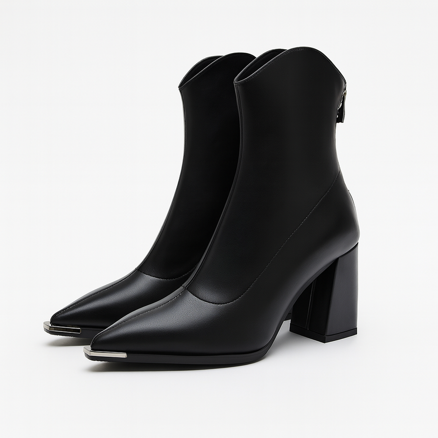 Jasmin | Women's Spring Pointed Toe Heeled Ankle Boots