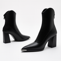 Jasmin | Women's Spring Pointed Toe Heeled Ankle Boots
