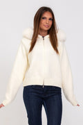 CHLOE | FAUX FUR HOODED CROPPED JACKET