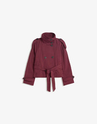 Clara | Double Breasted Cropped Trench Coat
