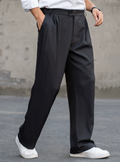 David | Men's Spring Pleated Straight Formal Trousers