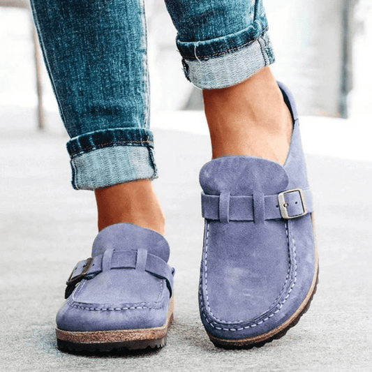 Women's Ergonomic Suede Clogs Cork Sole
