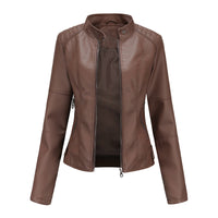 Kirsten | Women's Faux Leather Zip Biker Jacket