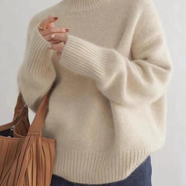 Daniela | Women's Fall Oversized Turtleneck Knit Sweater