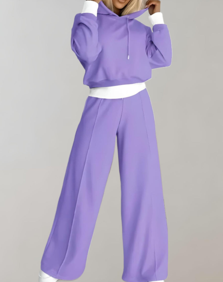 Bethany | Women Two Piece Casual Fit Wide-Leg Tracksuit Pants