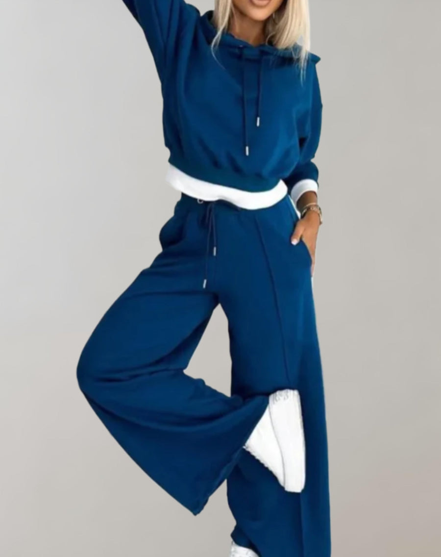 Bethany | Women Two Piece Casual Fit Wide-Leg Tracksuit Pants