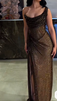Valentina Sequin One-Shoulder Dress