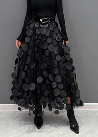Seraphina | Women's Elegant Polka Dot Patchwork Tulle Skirt