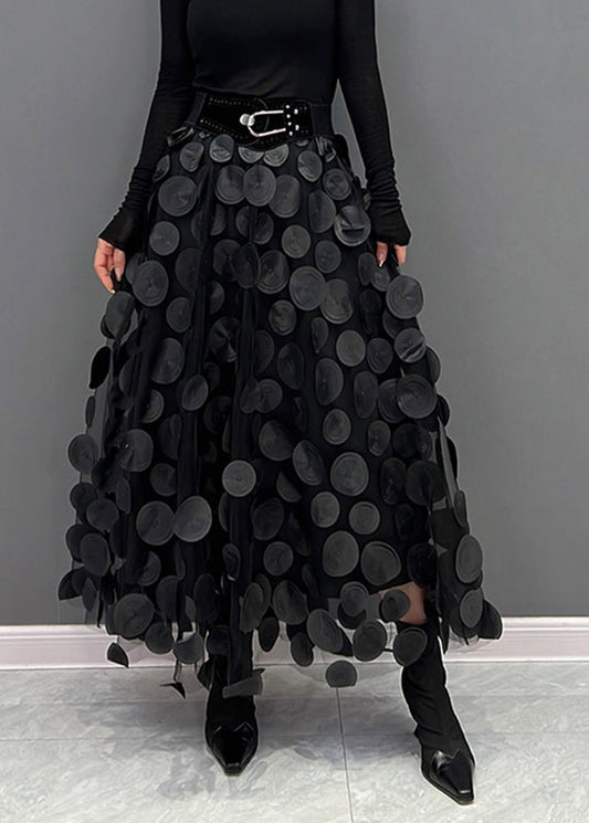Seraphina | Women's Elegant Polka Dot Patchwork Tulle Skirt