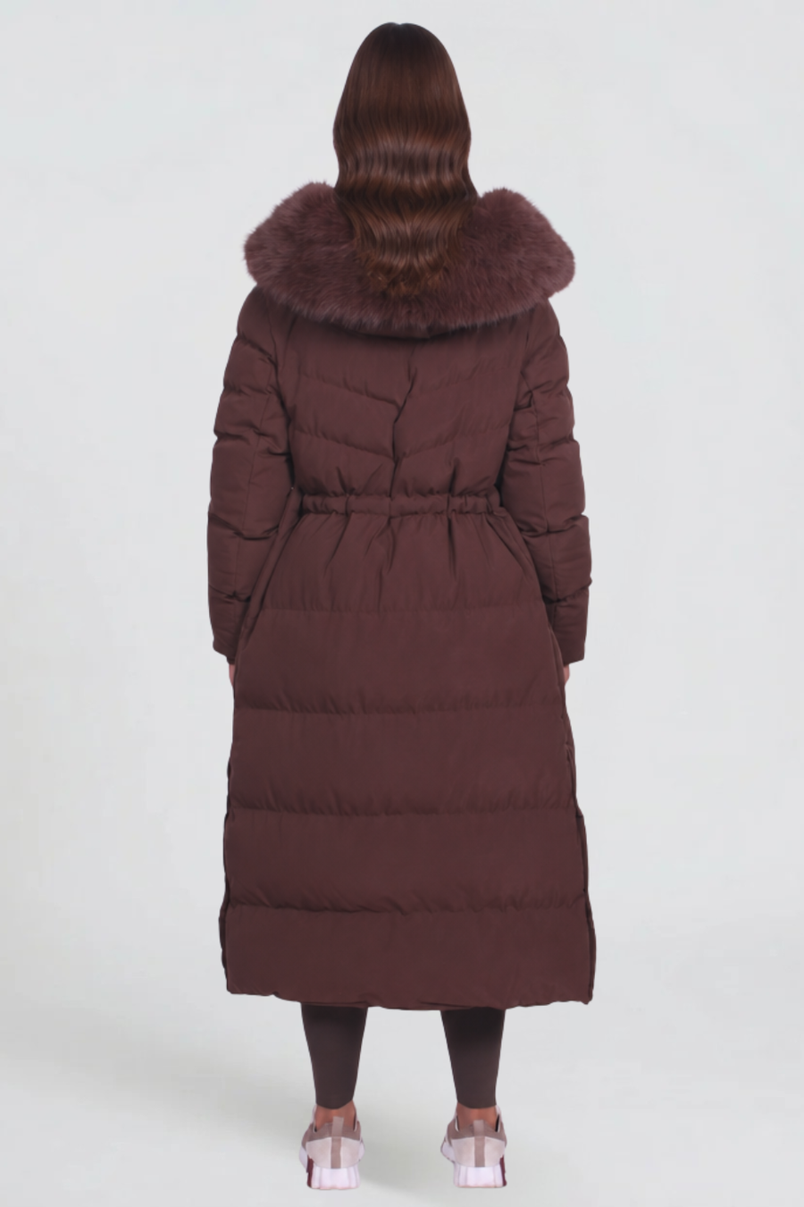 ELIZA | FAUX FUR HOODED LONG PUFFER COAT