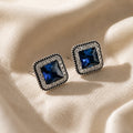 Exquisite Sapphire Stud Earrings