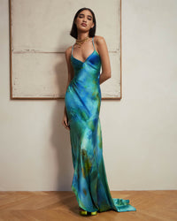 MARINA | ASYMMETRICAL SILK MAXI DRESS
