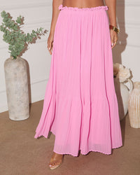 Lizbette Plissé Maxi Skirt
