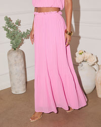 Lizbette Plissé Maxi Skirt