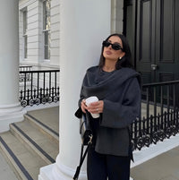 Stefanie | Women's Elegant Draped Cape Coat