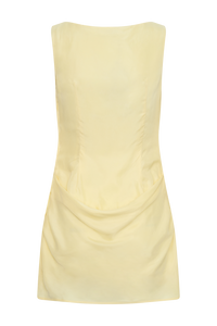 Bexley Draped Mini Dress in Dark Chocolate