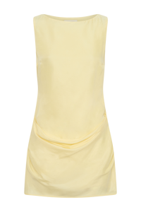 Bexley Draped Mini Dress in Dark Chocolate