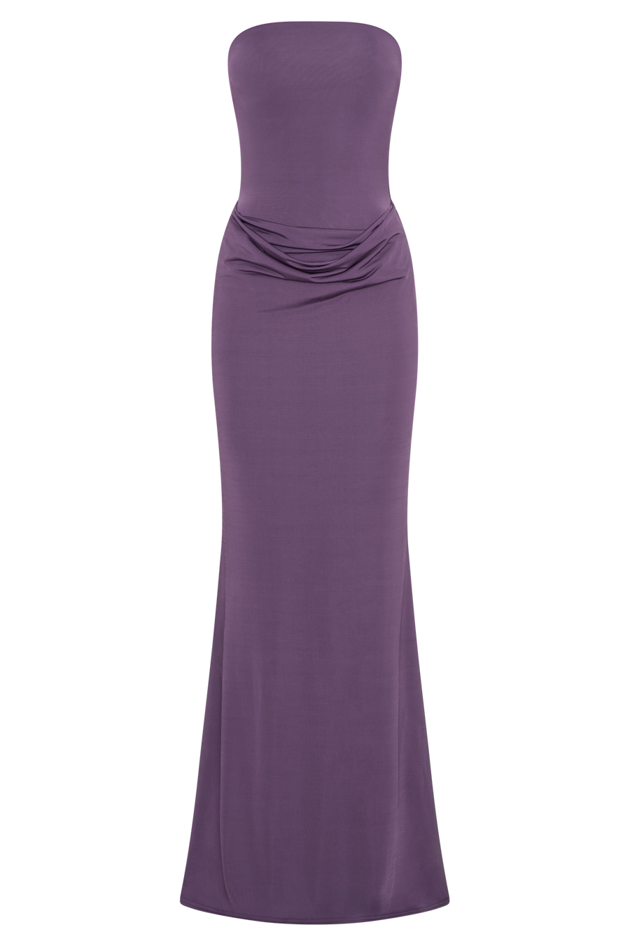 Madison Slinky Strapless Maxi Dress in Chocolate