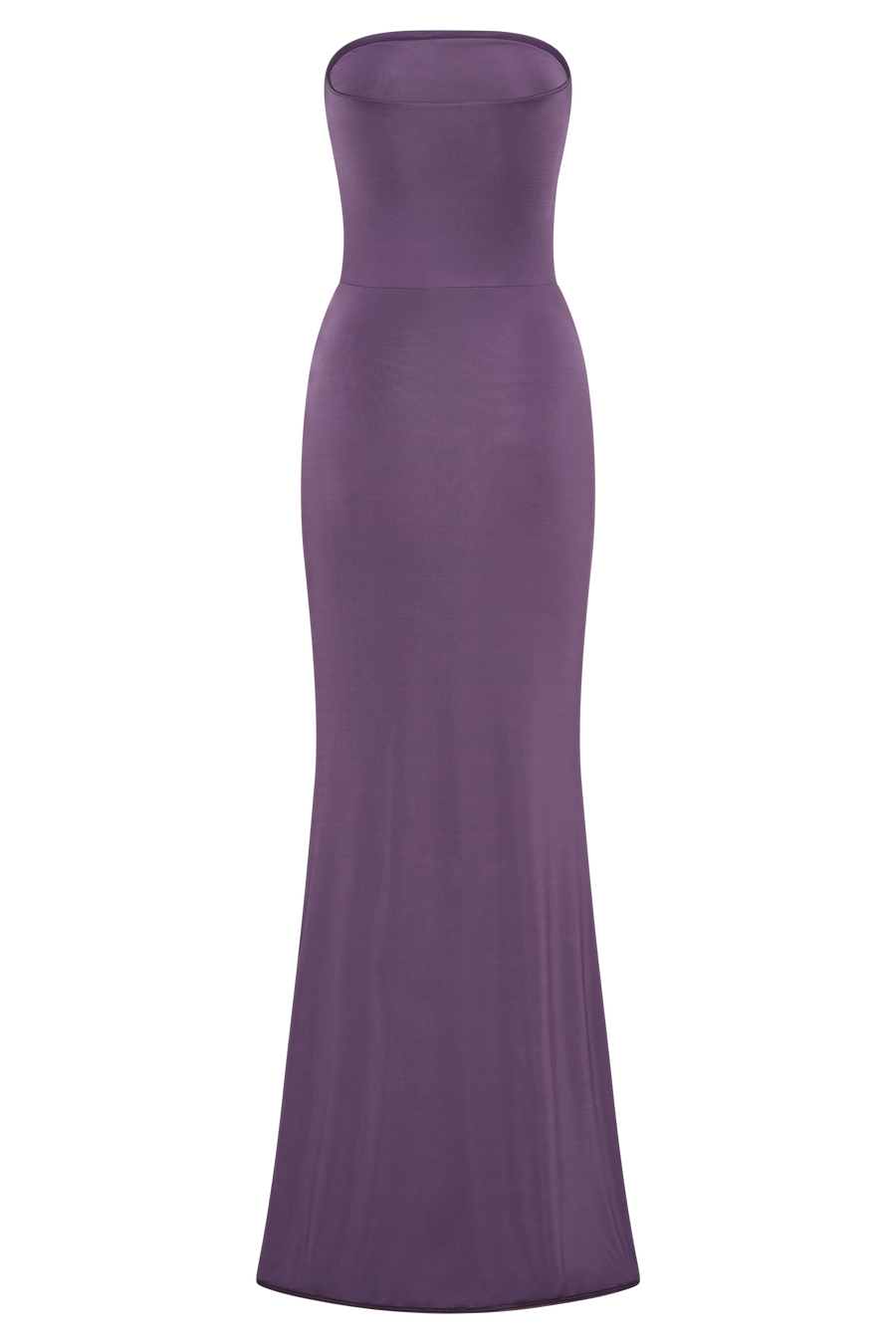 Madison Slinky Strapless Maxi Dress in Chocolate