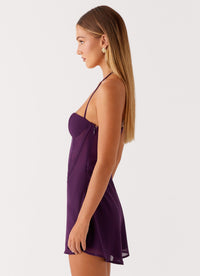 Gabrietta Plum Mini Dress