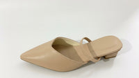 Women's Pointed Toe Block Heel Slingback Pumps