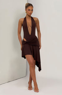 Jacinta Mini Skirt - Plum Brown