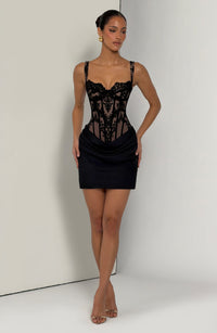Claire Mini Dress – Black