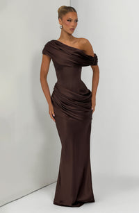 Ilse Maxi Dress – Plum Brown