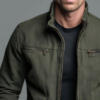 Men's Bomber Jacket Stand Collar