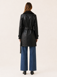 GLENDA | DOUBLE BREASTED TEXTURED TAILORED LONG COAT