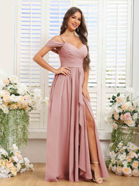 Greer Pleated Chiffon Midi Dress in Emerald