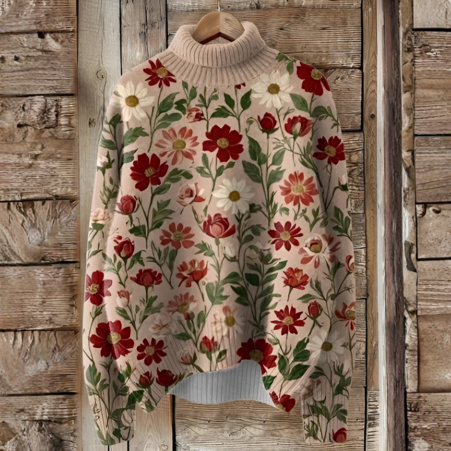 Jacqueline | Women's Winter Floral Christmas Sweater