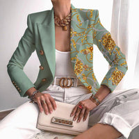 Jana | Women's Mixed Pattern Double Breasted Winter Blazer