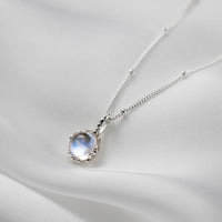 Radiant Bezel Set Moonstone Pendant