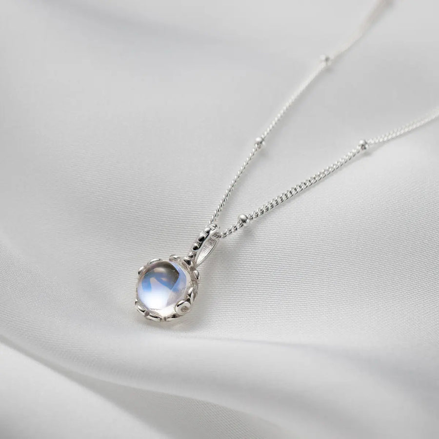 Radiant Bezel Set Moonstone Pendant