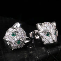 Delicate Leopard Head Earrings