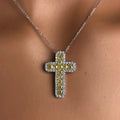 Luxe Zirconia Cross Pendant Necklace