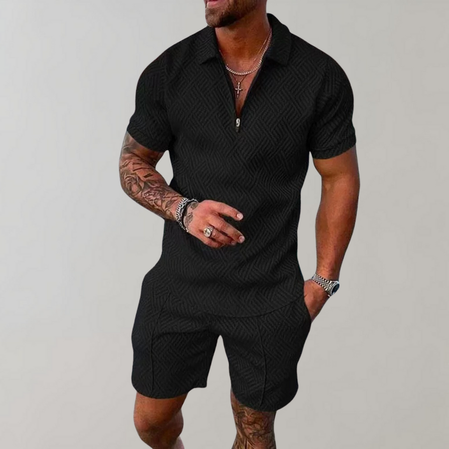 Daniel | Men's Stylish Zip Polo Set