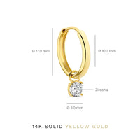 Celeste | Gold Stone Hoop Earrings